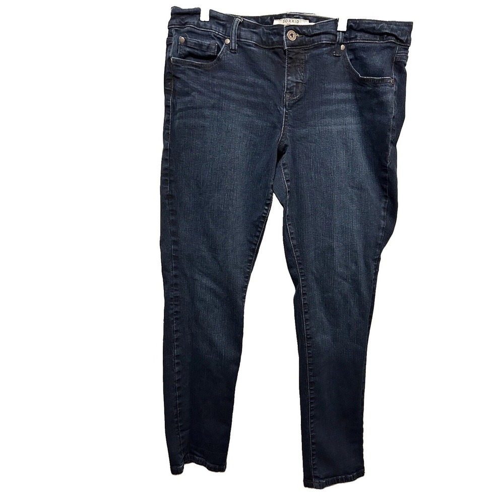 Torrid Skinny Jeggings Womens 16R Stretch Denim Dark Wash Jeans Ankle Plus Size